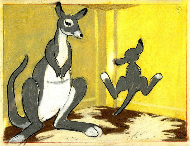 Dumbo Original Production Story Sketch: Mother Kangaroo and Child