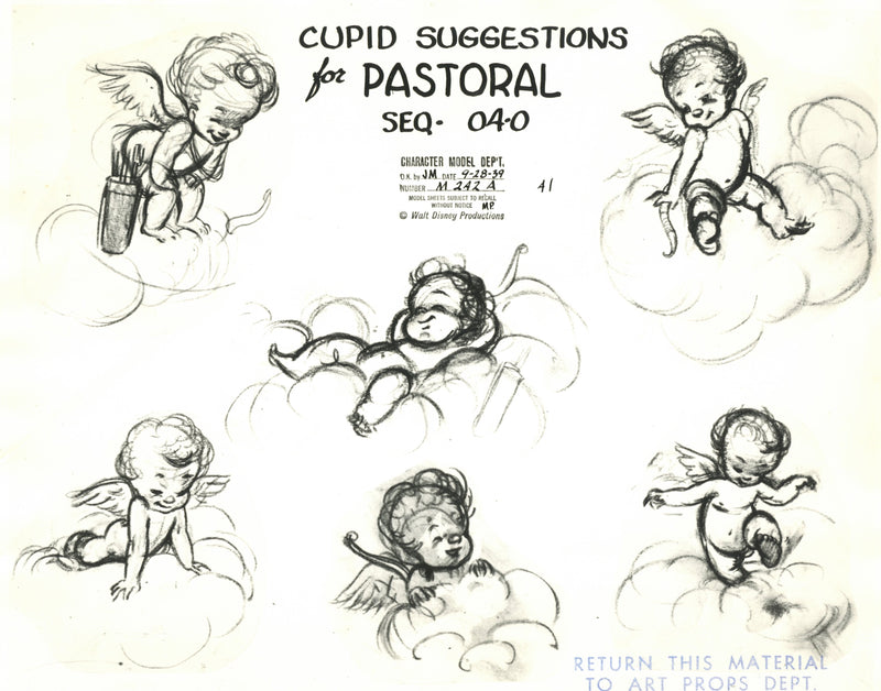 Fantasia Model Sheet: "Pastoral Symphony" Cupids