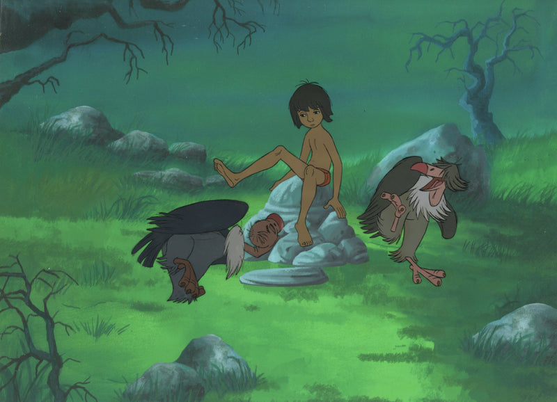 The Jungle Book Original Production Cel: Mowgli, Buzzie, Dizzy