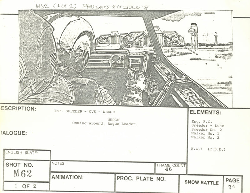 Star Wars: Episode V - The Empire Strikes Back: VFX Storyboard