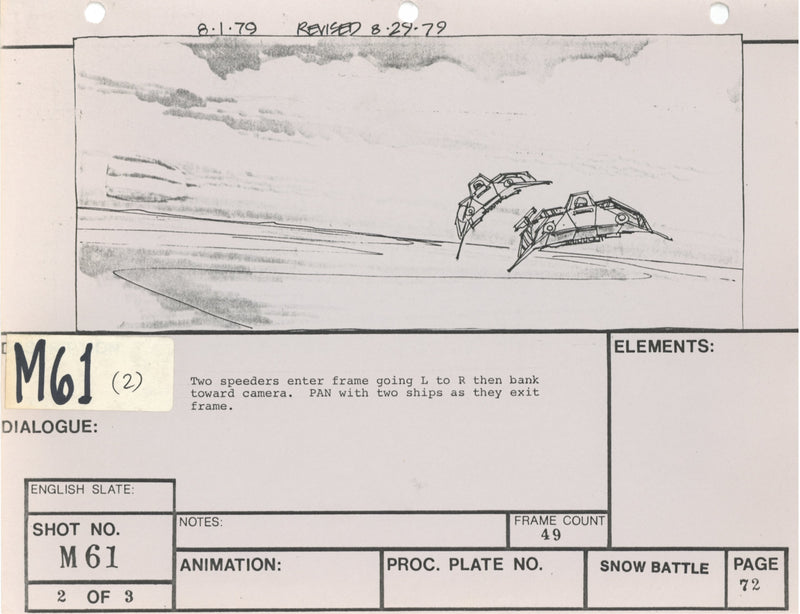 Star Wars: Episode V - The Empire Strikes Back: VFX Storyboard