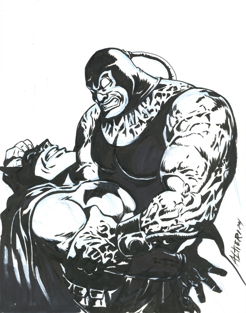 Kevin Altieri Signed Original Drawing: Batman and Bane