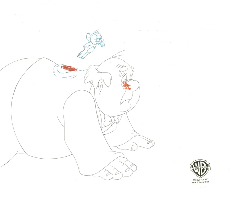 Tom And Jerry The Movie Original Production Drawing: Jerry, Dr. Applecheek