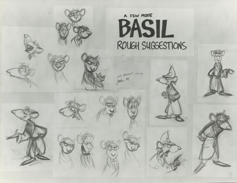 The Great Mouse Detective Original Stat Model Sheet: Basil