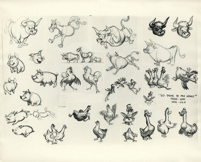 So Dear to My Heart Original Stat Model Sheet: Farm Animals