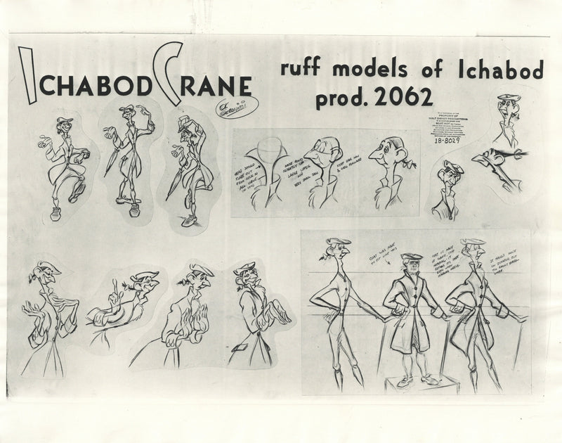 The Legend of Sleepy Hollow Stat Model Sheet: Rough Ichabod Crane