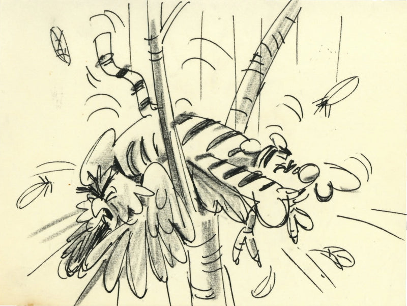 Winnie the Pooh and Tigger Too Original Storyboards (Set of 2): Tigger, Owl