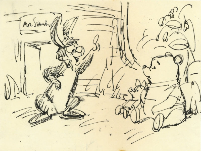 Winnie the Pooh and Tigger Too Original Storyboards (Set of 2): Rabbit, Pooh, Piglet