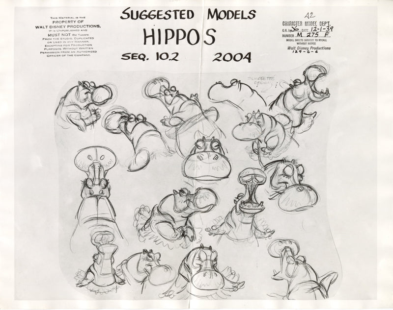 Fantasia Original Stat Model Sheet: Hippos