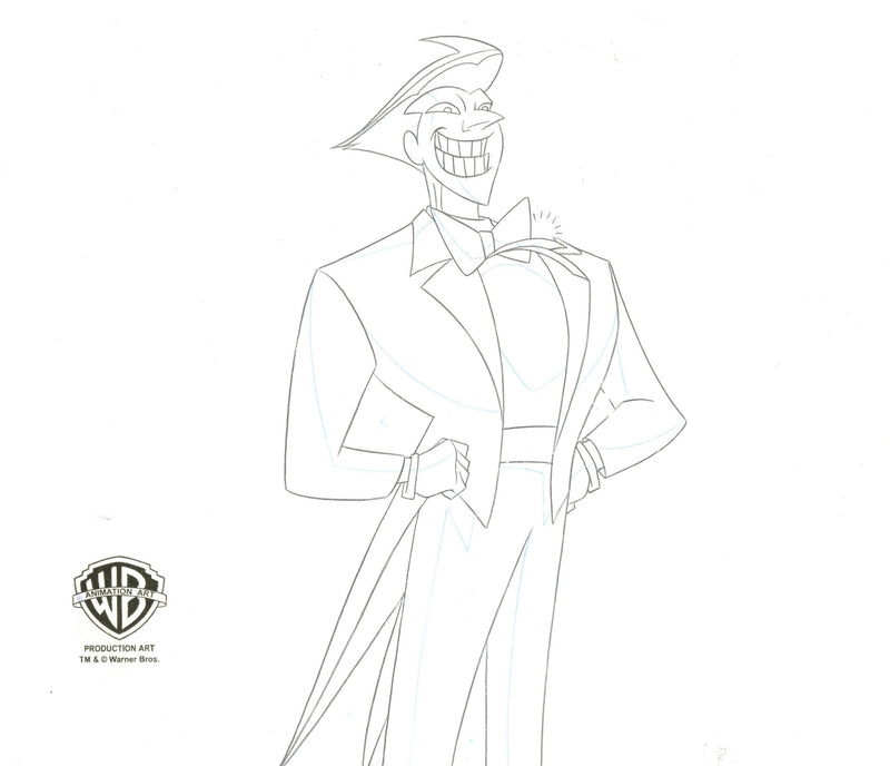 Superman the Animated Series Original Production Cel with Matching Drawing: Joker