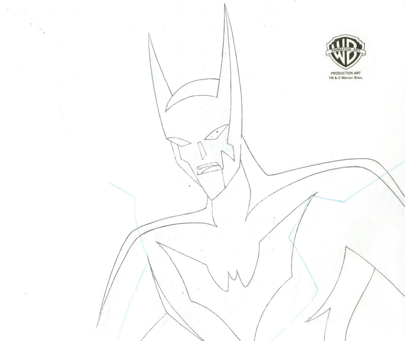 Batman Beyond Original Production Cel with Matching Drawing: Batman