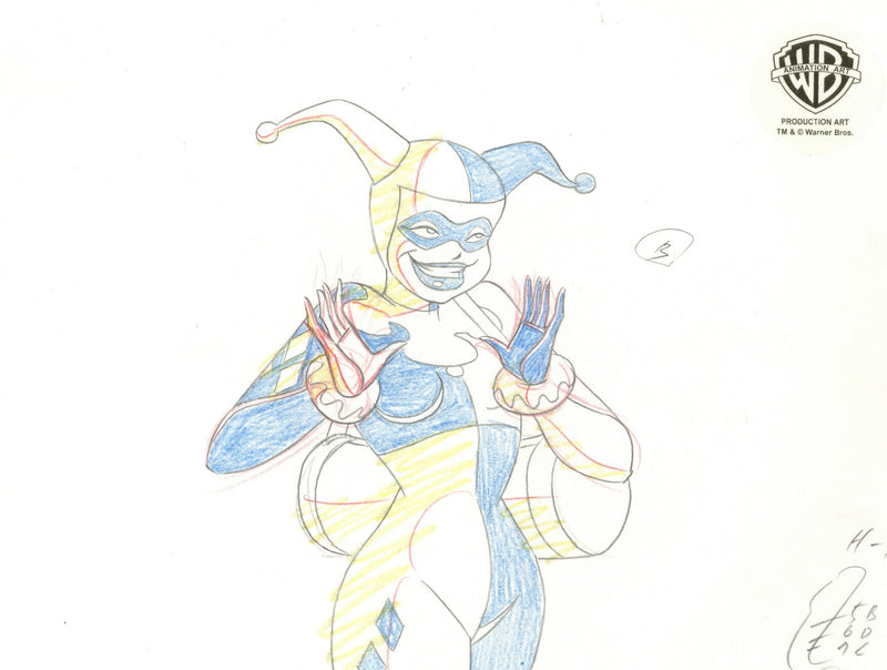Batman The Animated Series Original Production Drawing: Harley Quinn