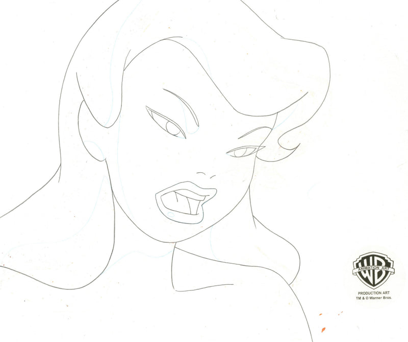 Batman The Animated Series Original Production Cel with Matching Drawing: Poison Ivy