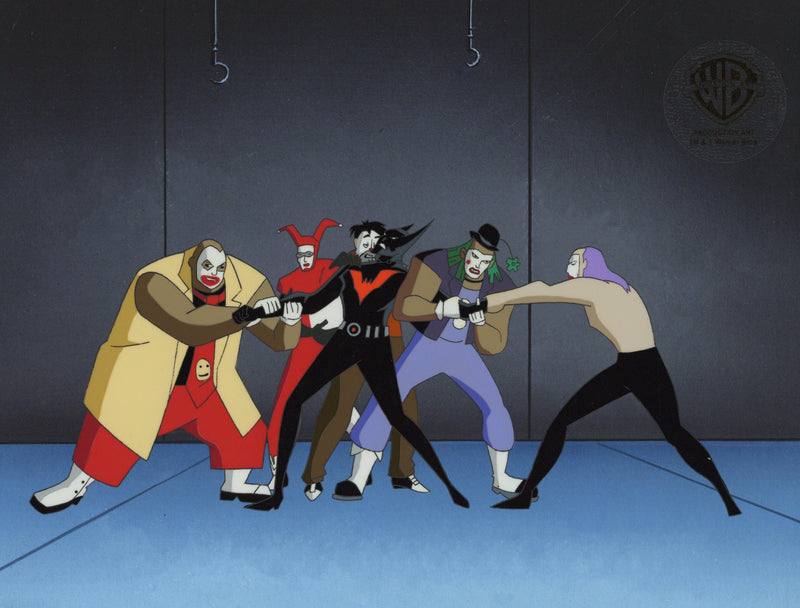 Batman Beyond Original Production Cel with Matching Drawing: Batman and Jokerz