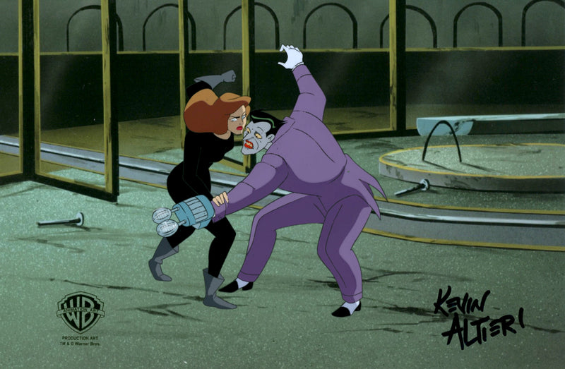 Batman: Mask of the Phantasm Original Production Cel Signed By Kevin Altieri: Joker, Andrea