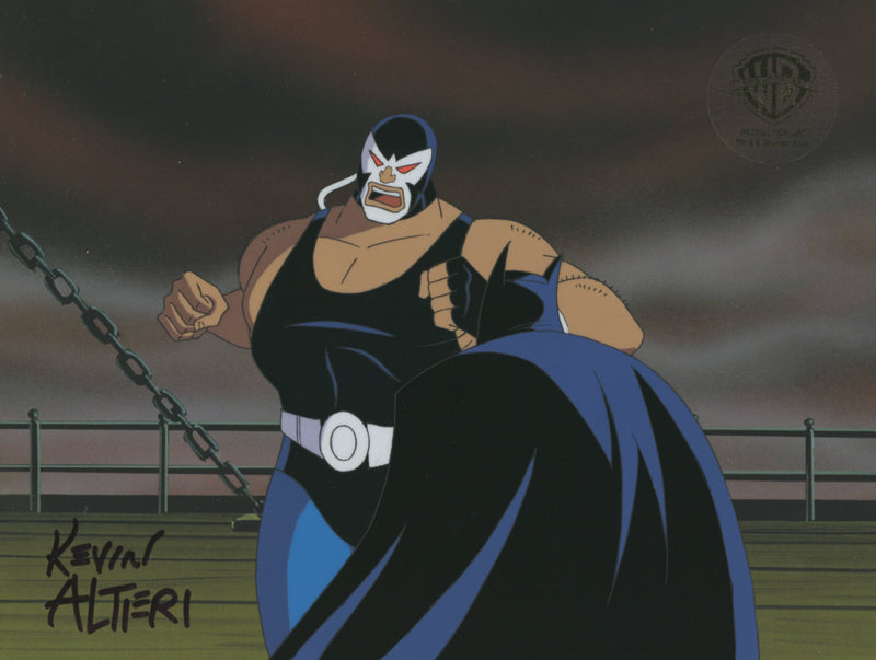 Batman The Animated Series Original Production Cel Signed By Kevin Altieri: Batman, Bane