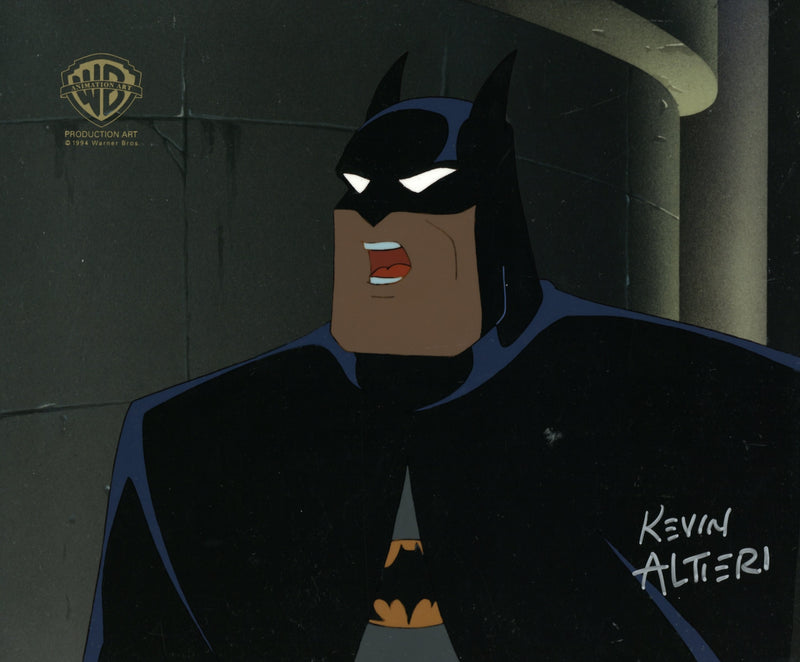 Batman The Animated Series Original Production Cel Signed By Kevin Altieri: Batman