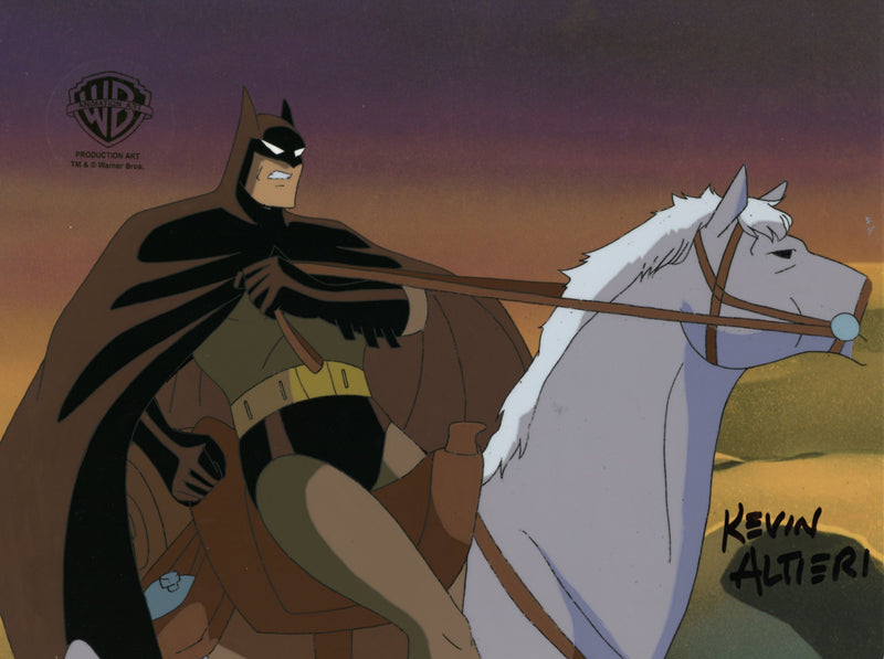 Batman The Animated Series Original Production Cel Signed By Kevin Altieri: Batman