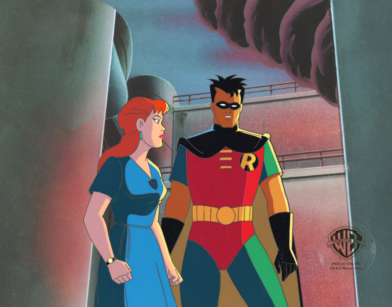 Batman and Mr. Freeze SubZero Original Production Cel: Barbara Gordon, Robin