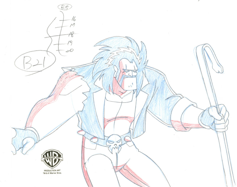 Superman the Animated Series Original Production Drawing: Lobo