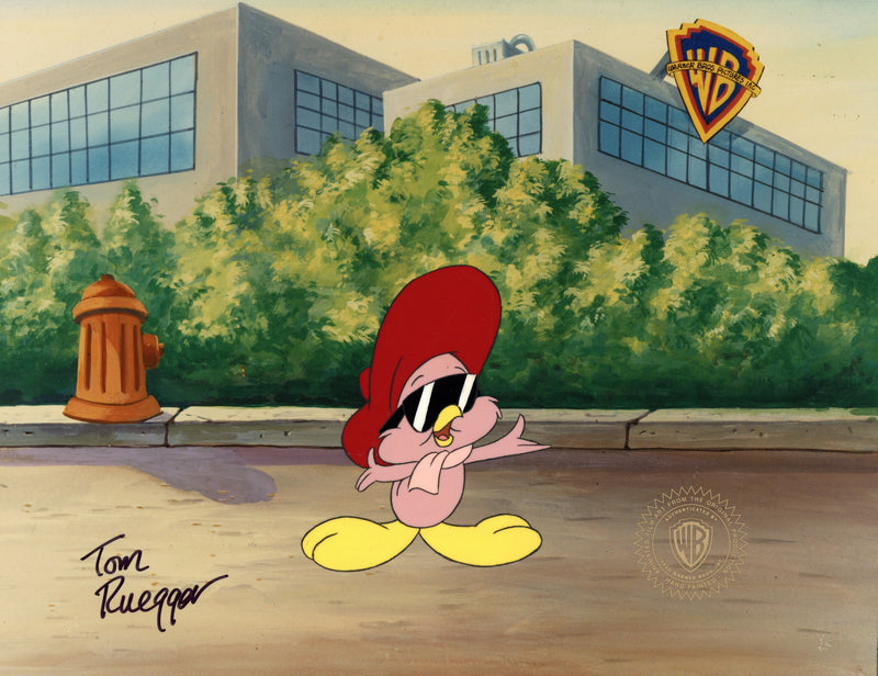 Tiny Toons Adventures Original Production Cel Signed by Tom Ruegger: Sweetie Bird