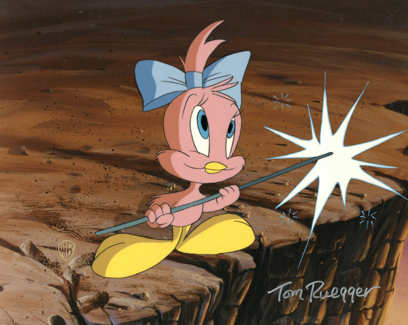 Tiny Toon Adventures Original Production Cel Signed by Tom Ruegger: Sweetie Bird