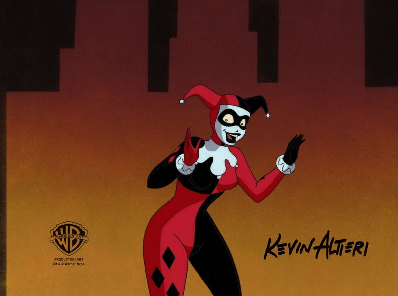 Batman The Animated Series Original Production Cel Signed by Kevin Altieri: Harley