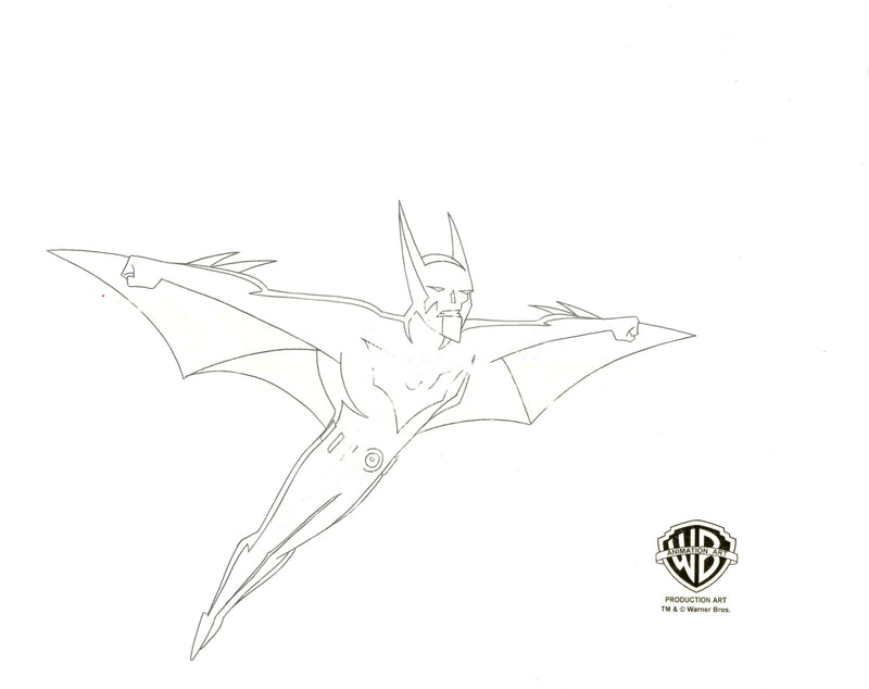 Batman Beyond Original Production Cel with Matching Drawing: Batman