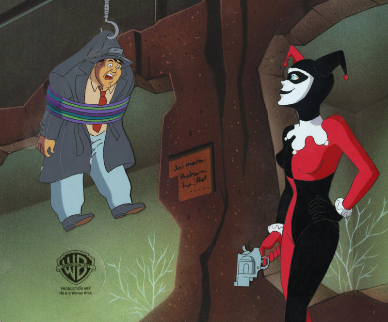 Batman The Animated Series Original Production Cel: Harley Quinn, Harvey Bullock