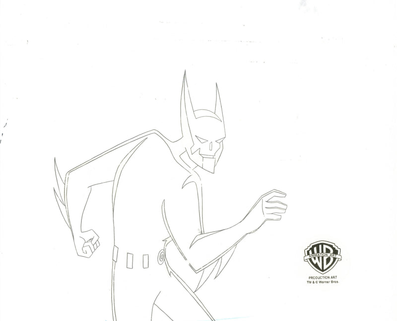 Batman Beyond Original Production Cel with Matching Drawing: Batman