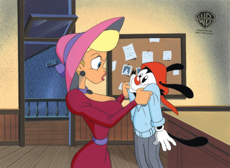 Animaniacs Original Production Cel on Original Background with Matching Drawing: Hello Nurse, Wakko