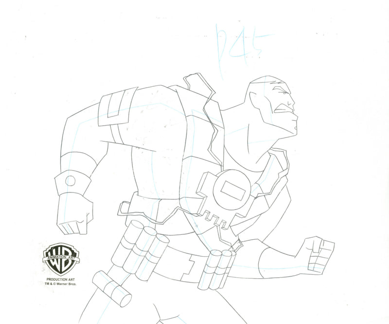 Batman Beyond Original Production Cel with Matching Drawing: Mad Stan