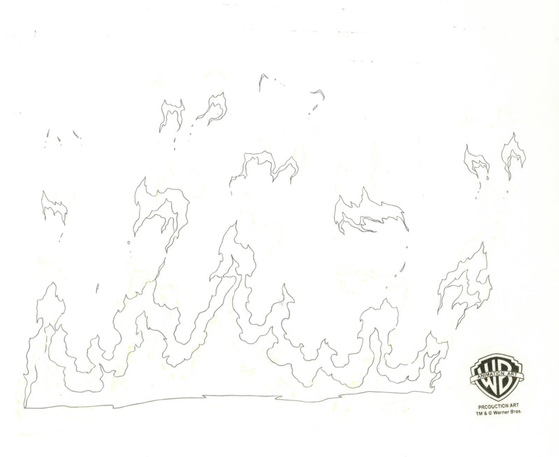 Batman Beyond Original Production Cel with Matching Drawings: Batman, Magma