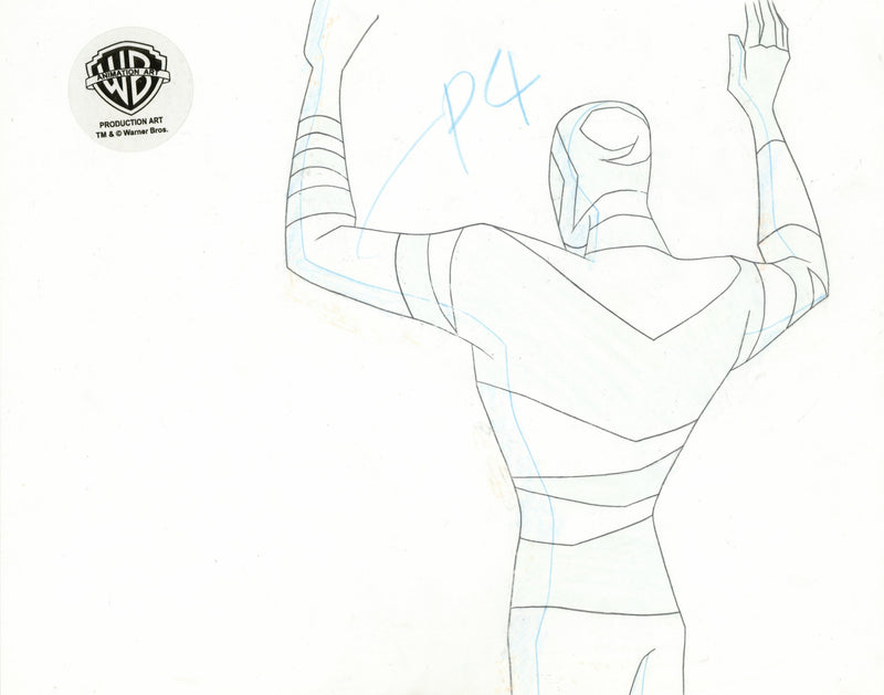 Batman Beyond Original Production Cel on Original Background with Matching Drawings: Batman, Spellbinder