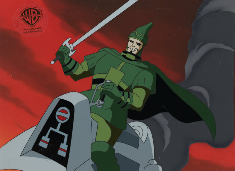 Superman the Animated Series Original Production Cel on Original Background with Matching Drawing: Steppenwolf