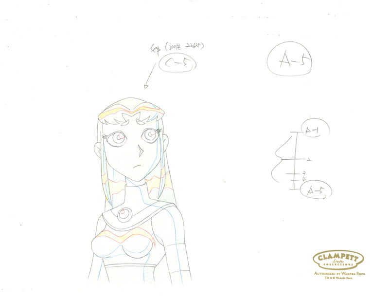 Teen Titans Original Production Drawing: Starfire