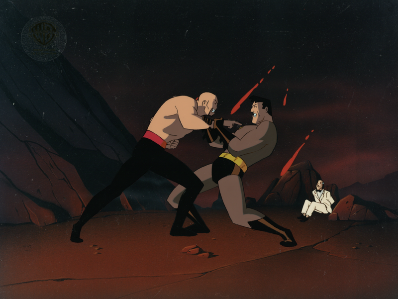 Batman The Animated Series Original Production Cel with Matching Drawing: Kyodai, Bruce, Alfred