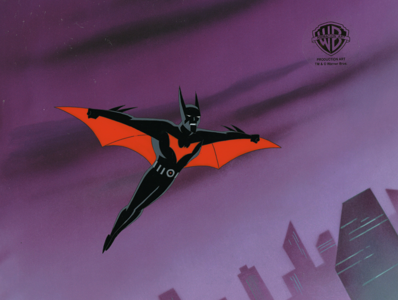 Batman Beyond Original Production Cel with Matching Drawing: Batman