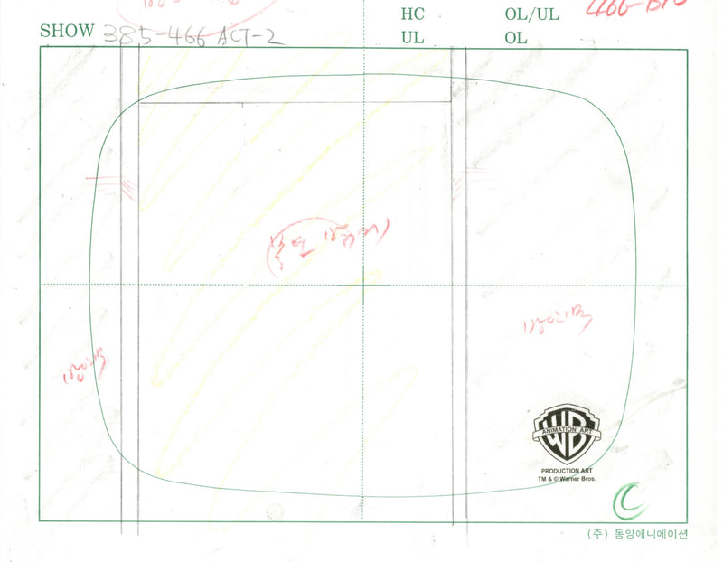 Batman Beyond Original Production Cel on Original Background with Matching Drawings: Terminal, Tayko, Weasel, Trey