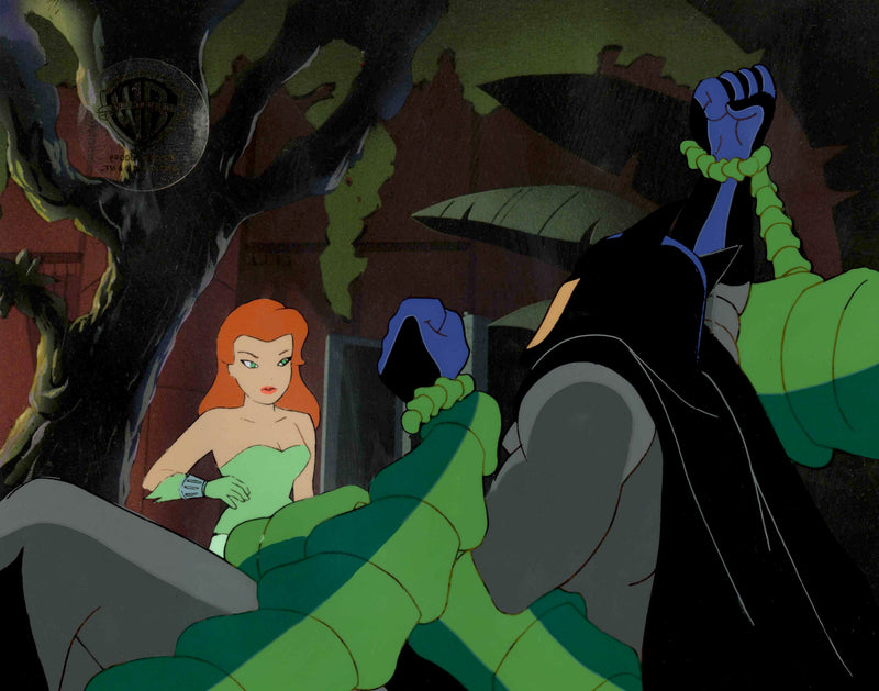 Batman The Animated Series Original Production Cel: Poison Ivy and Batman