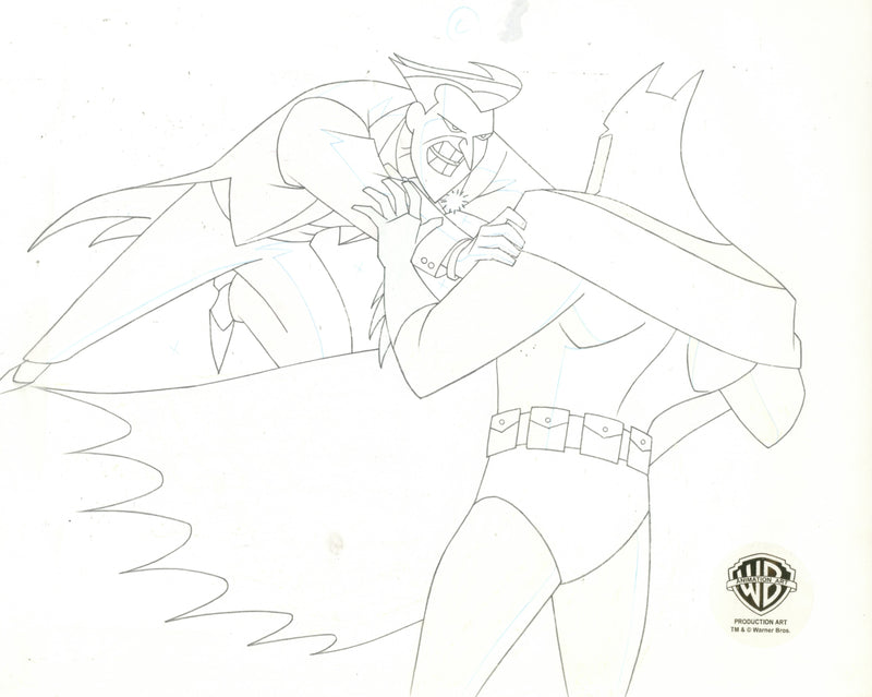 The New Batman Adventures Original Production Cel with Matching Drawing: Joker, Batman