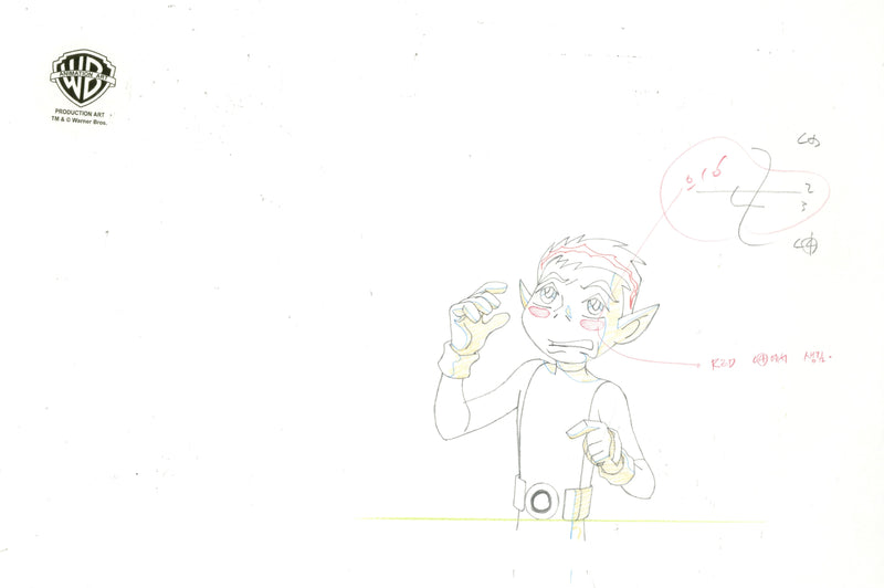 Teen Titans Original Production Drawing: Beast Boy