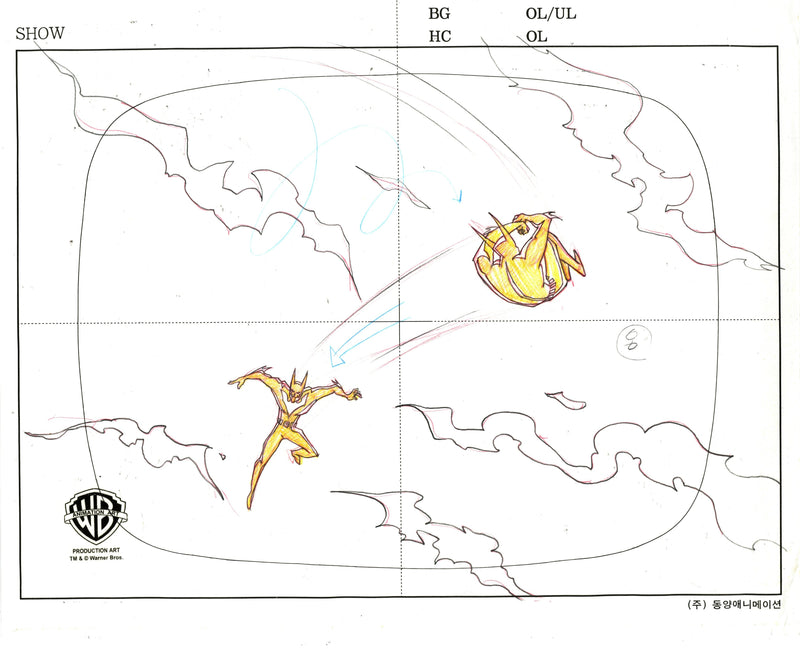 Batman Beyond Original Production Drawing: Batman