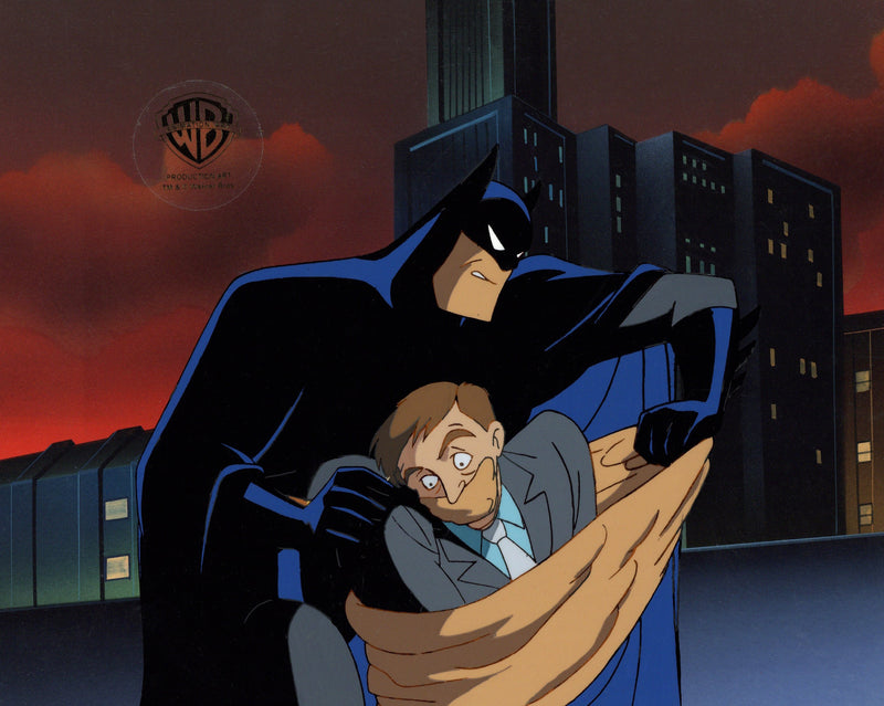 Batman The Animated Series Original Production Cel On Original Background: Batman, Germs