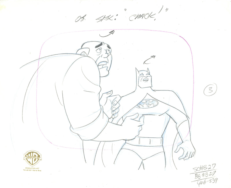 Batman The Animated Series Original Production Drawing: Batman