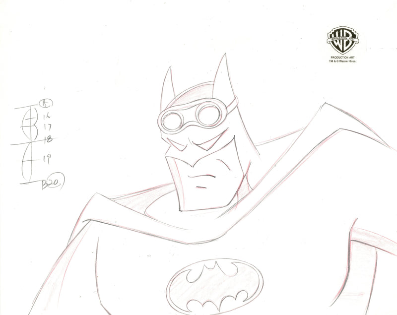 Batman The Animated Series Original Production Drawing: Batman