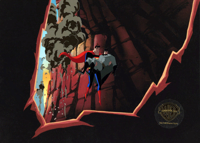 Superman The Animated Series Original Production Cel: Superman, Batman