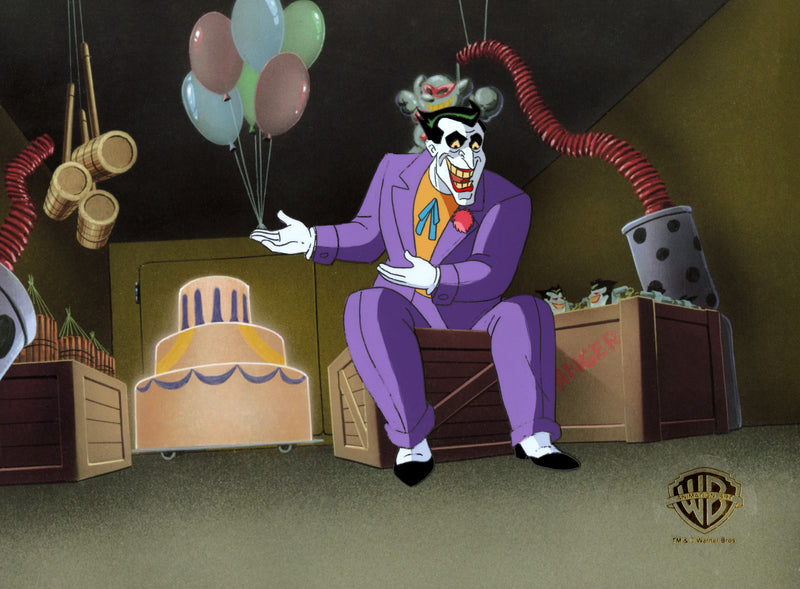 Batman The Animated Series Original Production Cel with Matching Drawing: Joker