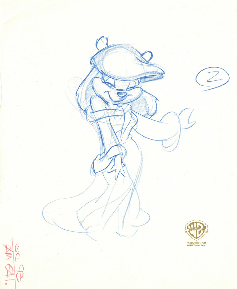 Animaniacs Original Production Drawing: Minerva Mink