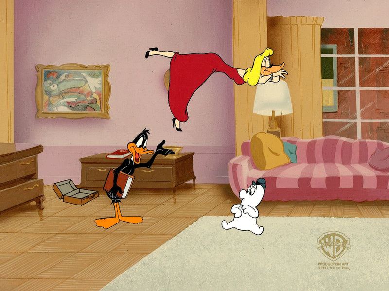 Quackbusters Original Production Cel: Daffy, Melissa, Ghost